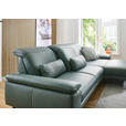 ECKSOFA Dieter Knoll Opal Echtleder  - Opal/Schwarz, Design, Leder/Metall (332/193cm) - Dieter Knoll