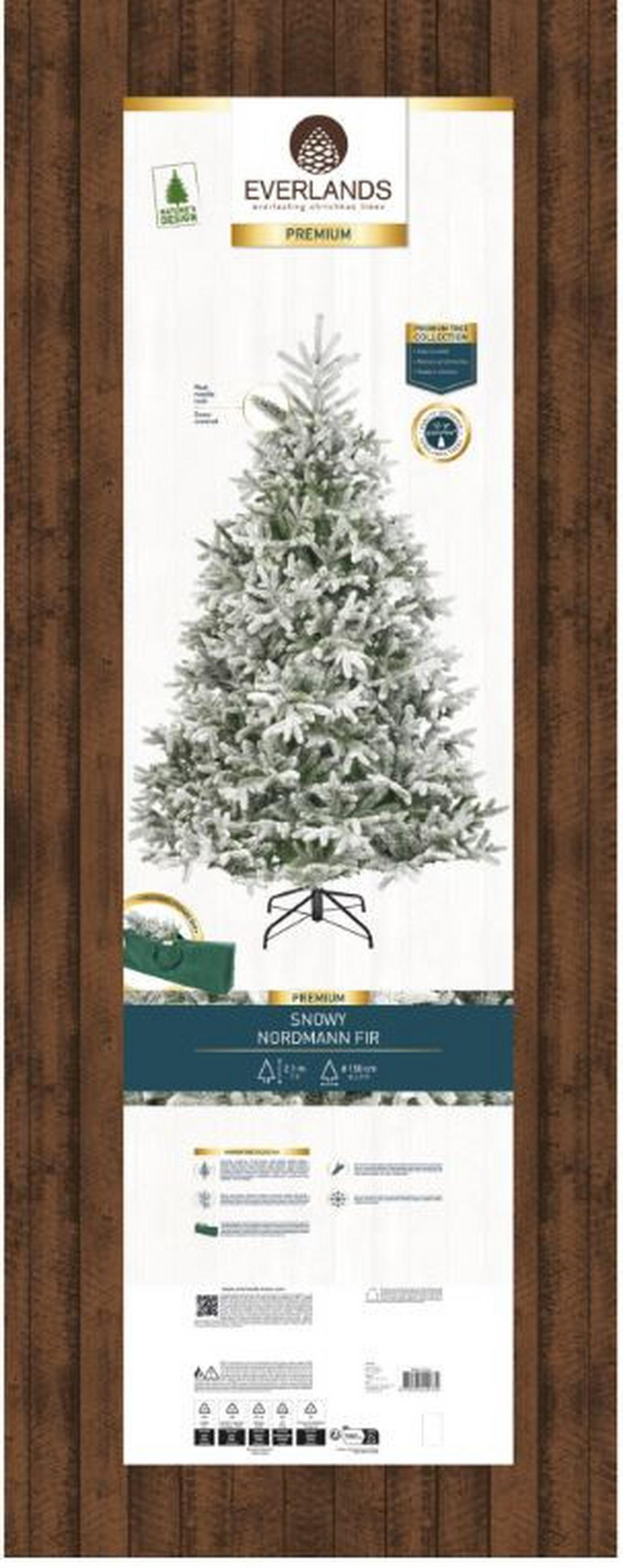 NOVOGODIŠNJA JELKA - bela/šumsko zelena, Osnovno, metal/plastika (150/210cm) - X-Mas