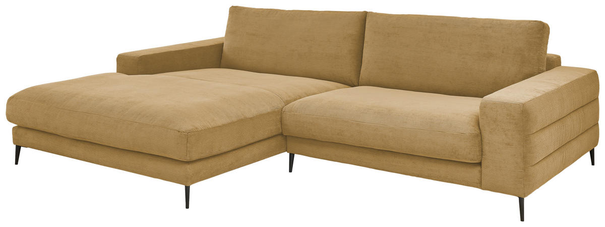 Freisteller von Dieter Knoll ECKSOFA Gelb, Grün Feincord.