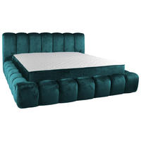 POLSTERBETT 160/200 cm  in Petrol  - Petrol/Schwarz, Trend, Kunststoff/Textil (160/200cm) - Esposa