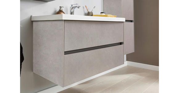 WASCHTISCHKOMBI 91 cm  - Sandfarben/Weiß, Design, Keramik/Holzwerkstoff (91cm) - Dieter Knoll
