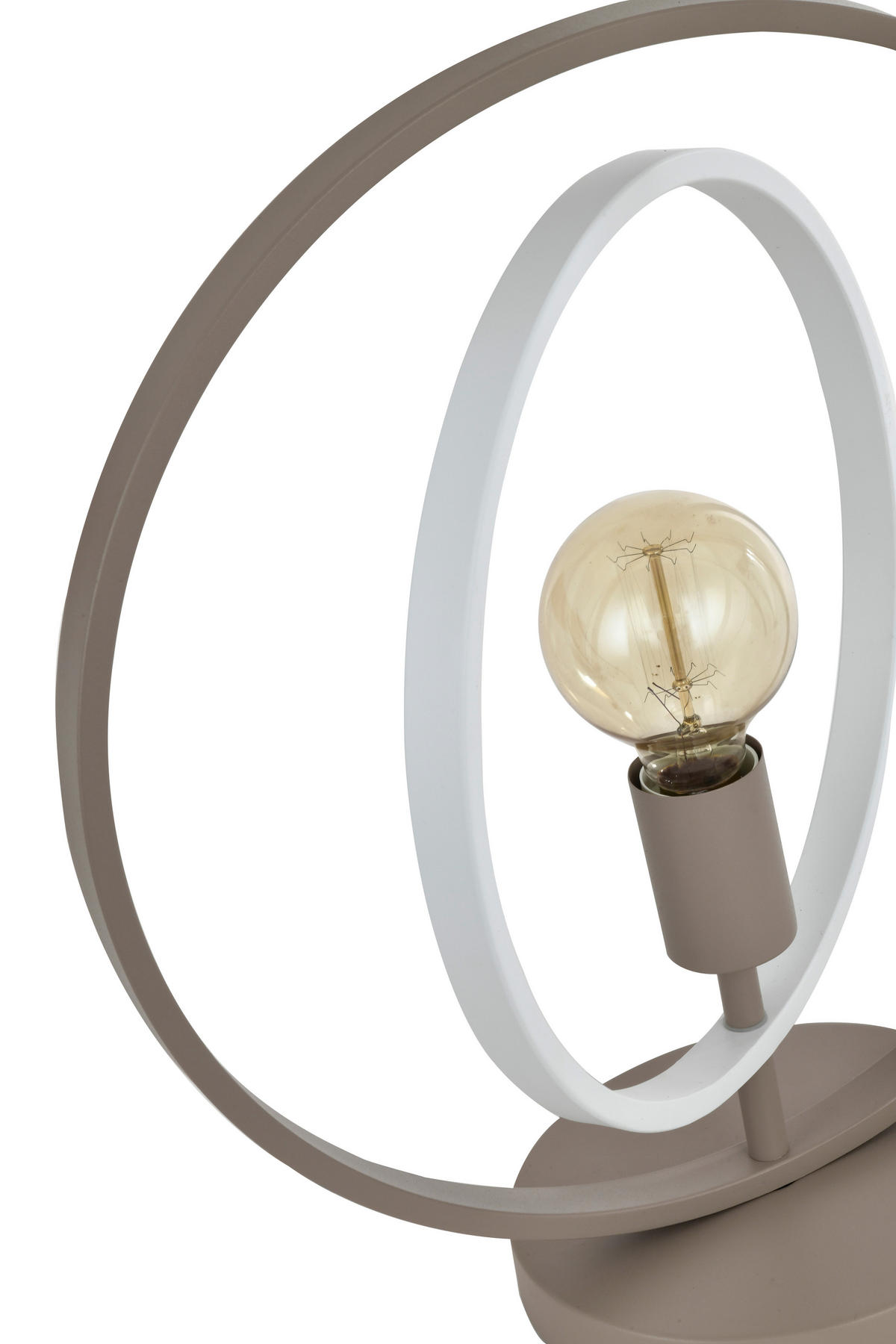 TISCHLEUCHTE Montpellier 40/42,5/30 cm  - Sandfarben/Weiß, Design, Kunststoff/Metall (40/42,5/30cm)