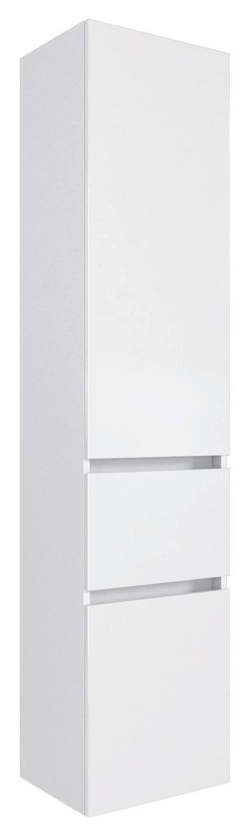 HOCHSCHRANK 40/185/35 cm  - Silberfarben/Weiß, Basics, Holzwerkstoff/Kunststoff (40/185/35cm) - Held