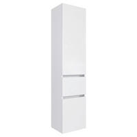 Hochschrank in Weiss 40/185/35 cm  - Weiss/Silberfarben, Basics, Holzwerkstoff/Kunststoff (40/185/35cm) - Held