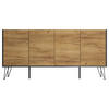 SIDEBOARD Posseik Industrial 155/75,8/42 cm  - Eichefarben/Graphitfarben, Design, Holzwerkstoff/Metall (155/75,8/42cm) - P & B