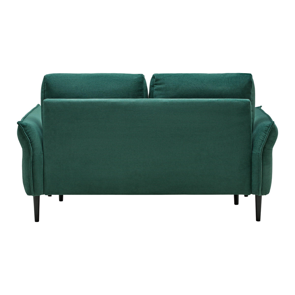 2-SITZER-SOFA Cord Dunkelgrün  - Dunkelgrün/Schwarz, Modern, Holz/Textil (150/85/92cm) - MID.YOU