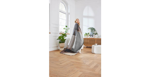 DECKE 150/200 cm - Braun/Grau, Basics, Textil (150/200cm) - Novel