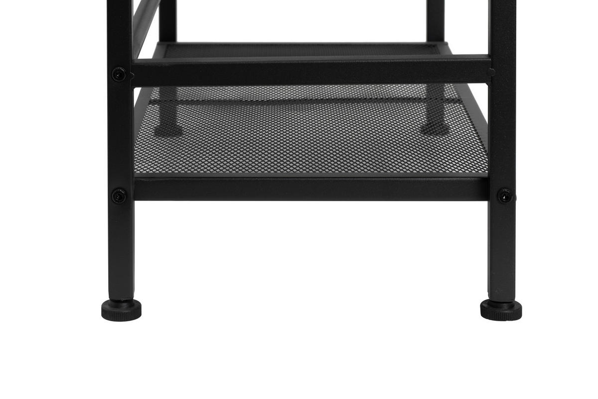 SCHUHREGAL Schwarz  - Schwarz, MODERN, Metall (59/144/30cm) - PBJ