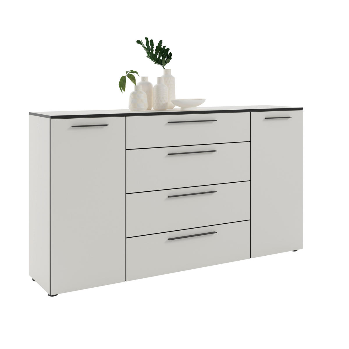 SIDEBOARD Soul  in 180/99,8/40 cm  - Schwarz/Weiß, MODERN, Holzwerkstoff/Kunststoff (180/99,8/40cm)