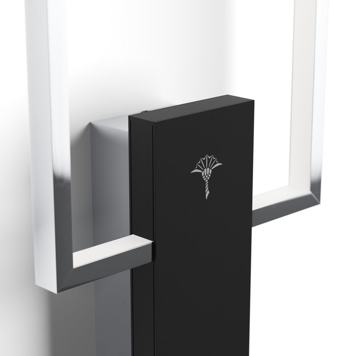 LED-WANDLEUCHTE Cube Lights 19/1,6/44 cm   - Chromfarben/Schwarz, Design, Kunststoff/Metall (19/1,6/44cm) - Joop!