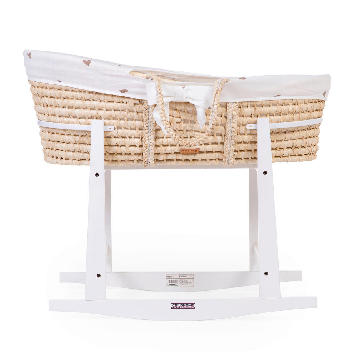 WIEGENGESTELL Rocking Stand Schaukelwiege für Moseskorb  Weiß  - Weiß, KONVENTIONELL, Holzwerkstoff (85/46/54cm) - Childhome