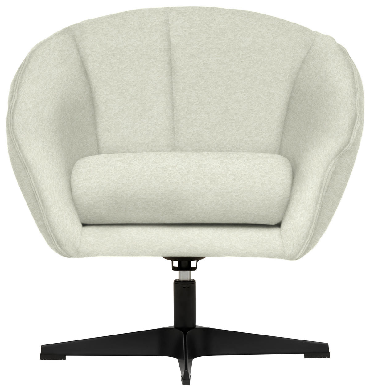SESSEL in Chenille Weiss  - Weiss/Schwarz, Design, Textil/Metall (80/78/80cm) - Stylife