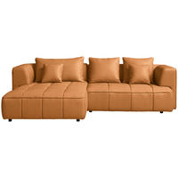 ECKSOFA Feincord Currygelb  - Currygelb/Schwarz, Design, Kunststoff/Textil (188/288cm) - Welnova