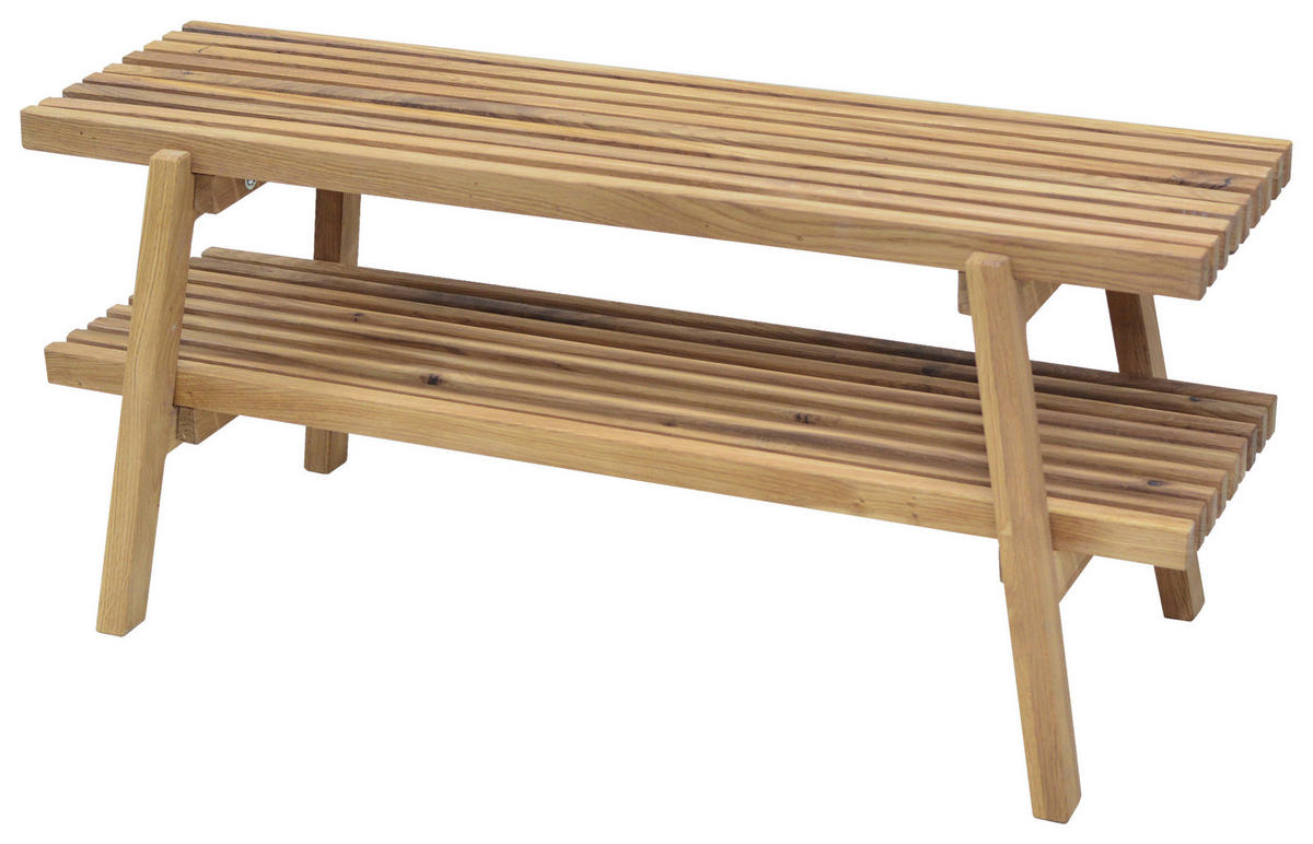 KLUPA ZA PREDSOBLJE  boje hrasta  drvo  - boje hrasta, Natur, drvo (100/45/40cm)