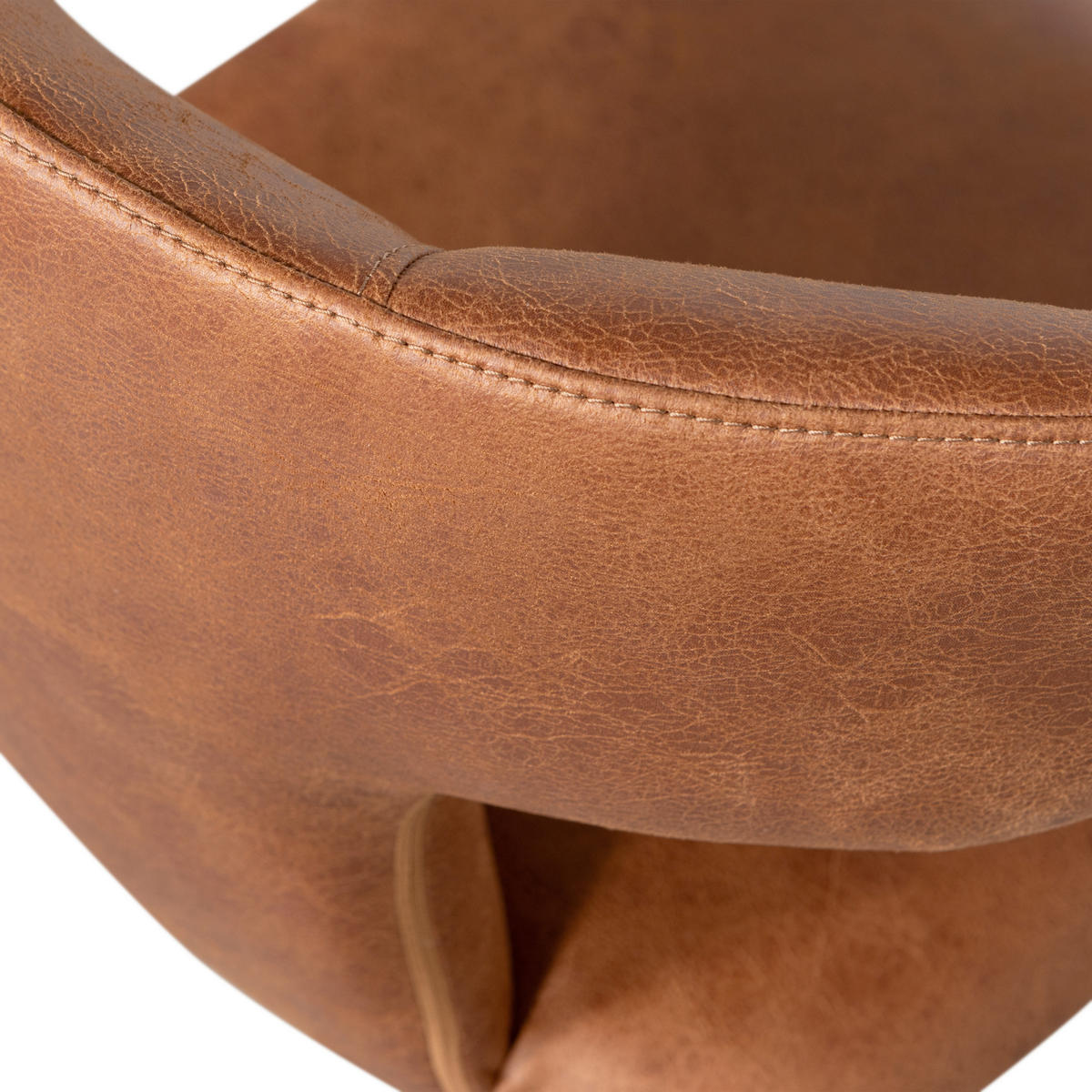 STUHL-SET 2 Stück  Lederlook  - Cognac, MODERN, Holzwerkstoff/Textil (52/78/53cm) - Livetastic