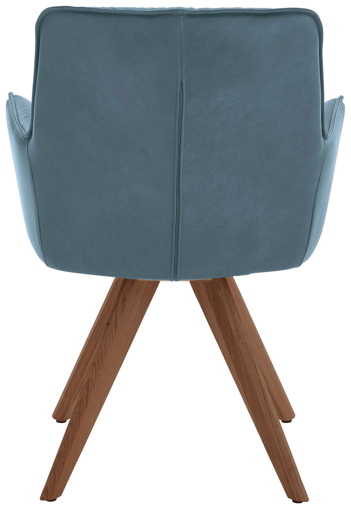ARMLEHNSTUHL  in Echtleder pigmentiert  - Nussbaumfarben/Petrol, Design, Leder/Holz (59/89/63cm) - Dieter Knoll
