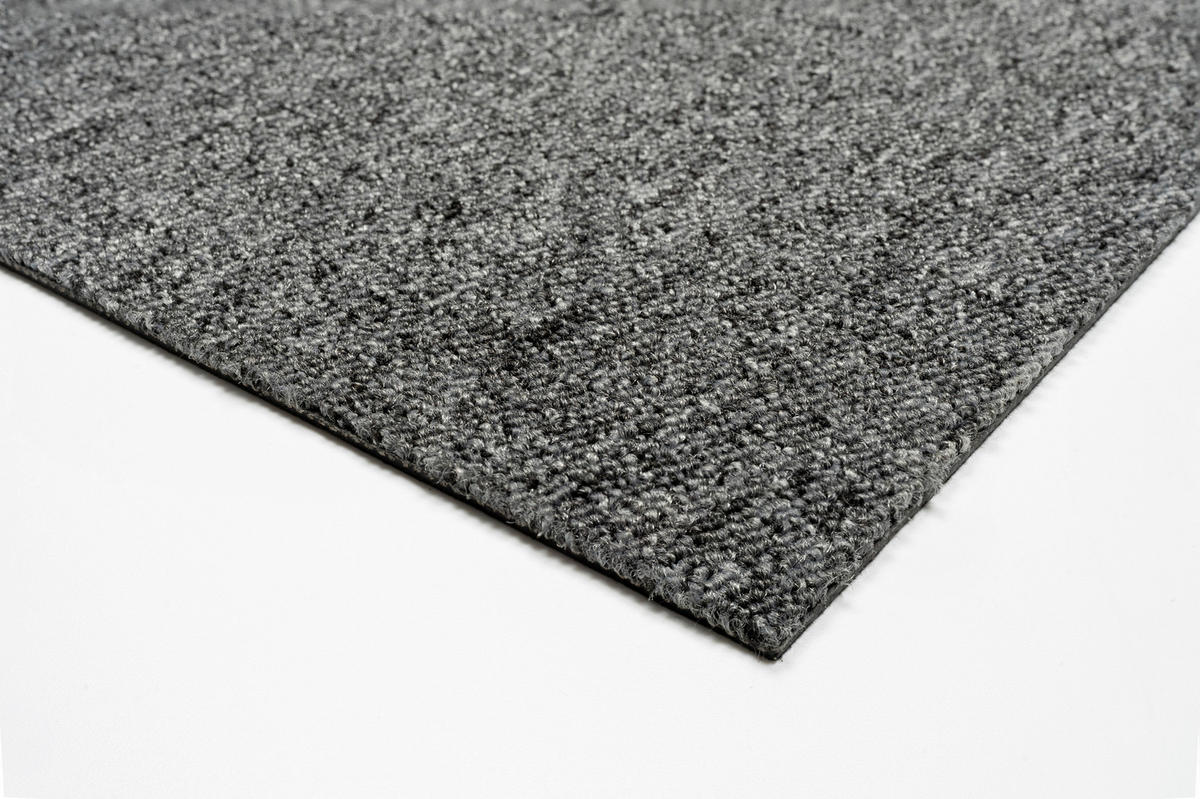 TEPPICHFLIESE Mustang 76 50/50 cm in Dunkelgrau  - Dunkelgrau, Basics, Textil (50/50cm)