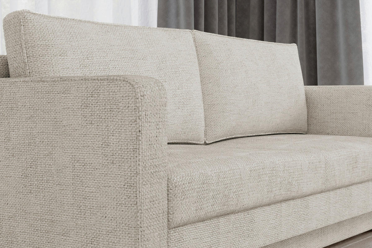 SCHLAFSOFA COCO in Creme  - Erlefarben/Creme, Design, Holzwerkstoff/Kunststoff (232/90/97cm) - MID.YOU