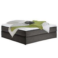 BOXSPRINGBETT 200/220 cm  in Anthrazit  - Anthrazit/Schwarz, Design, Textil (200/220cm) - home24