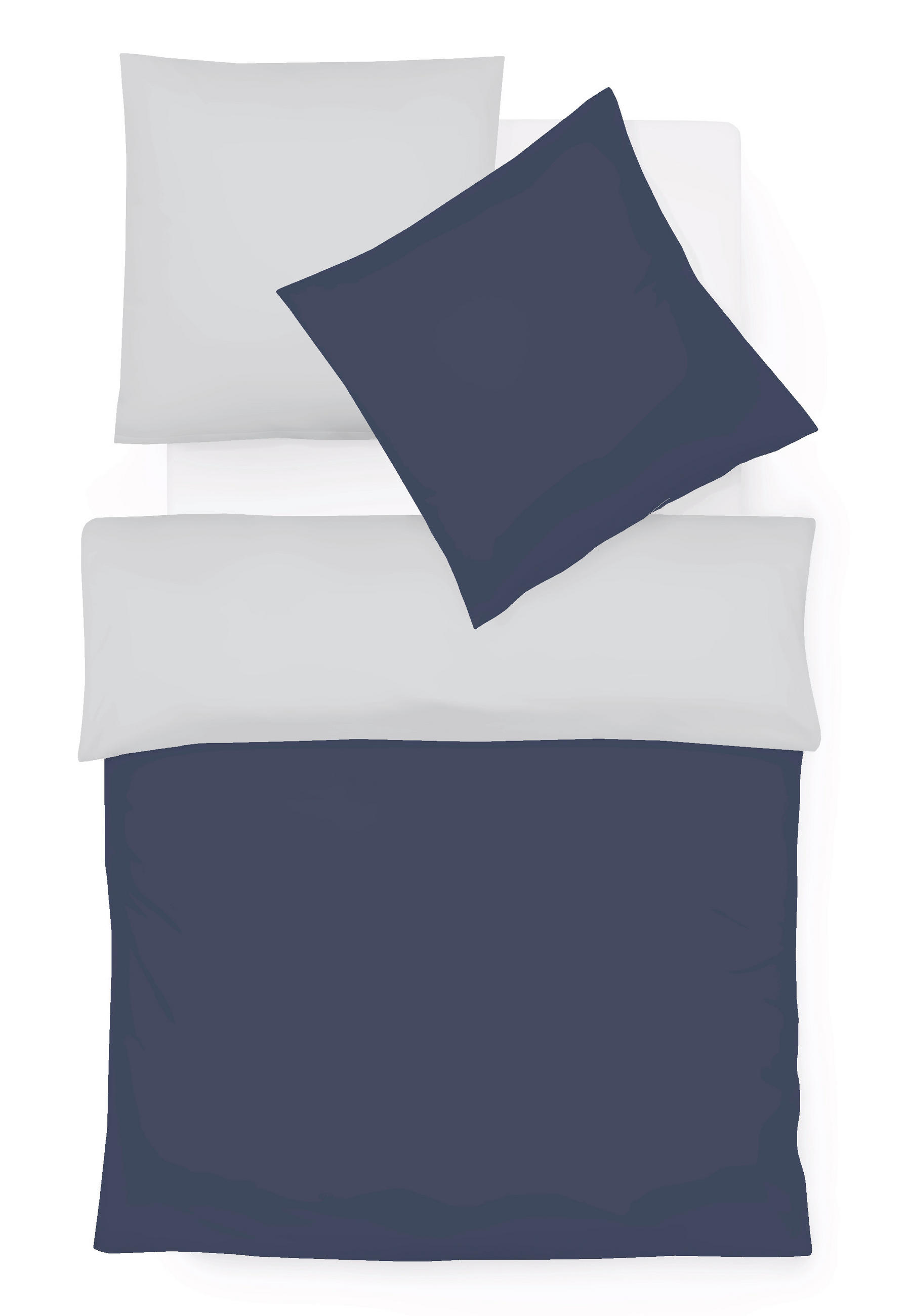 BETTWÄSCHE Black Premium Jersey Interlock-Jersey 135/200 cm - Dunkelgrau/Grau, Basics, Textil (135/200cm) - Fleuresse