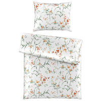 POSTELJINA FLOWERS 140/200 cm saten braon, zelena  - zelena/braon, Konvencionalno, tekstil (140/200cm) - Esposa