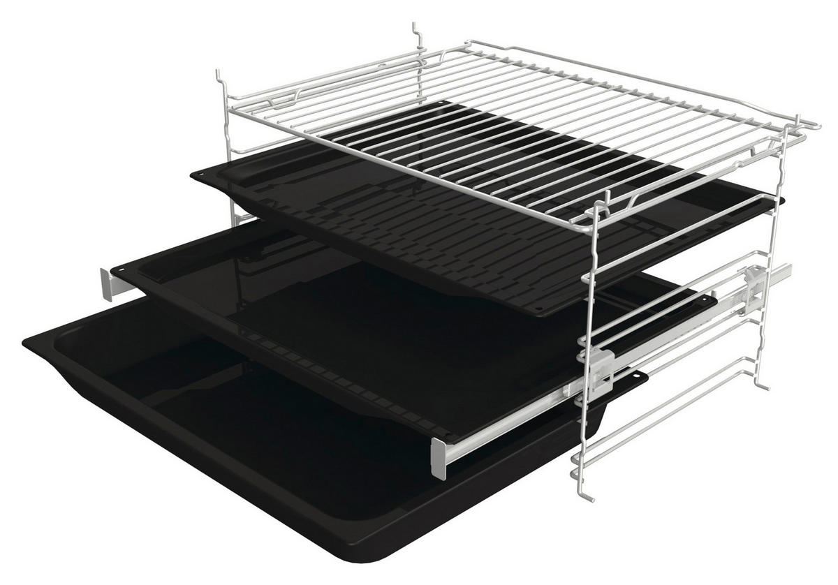 BACKOFENSET Black Pepper PSIbB  - Schwarz, Basics, Glas/Metall (60/60/54cm) - Gorenje
