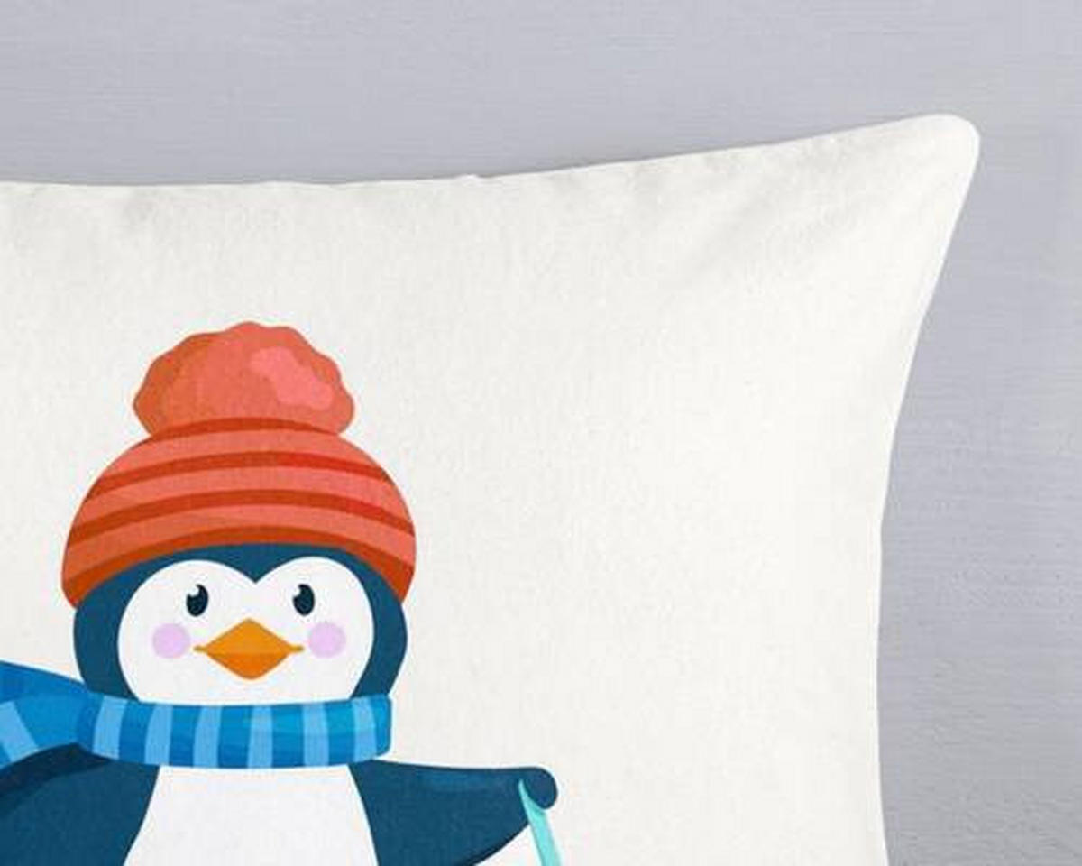 KINDERBETTWÄSCHE Penguins Biber 135/200 cm  - Multicolor, Design, Textil (135/200cm)