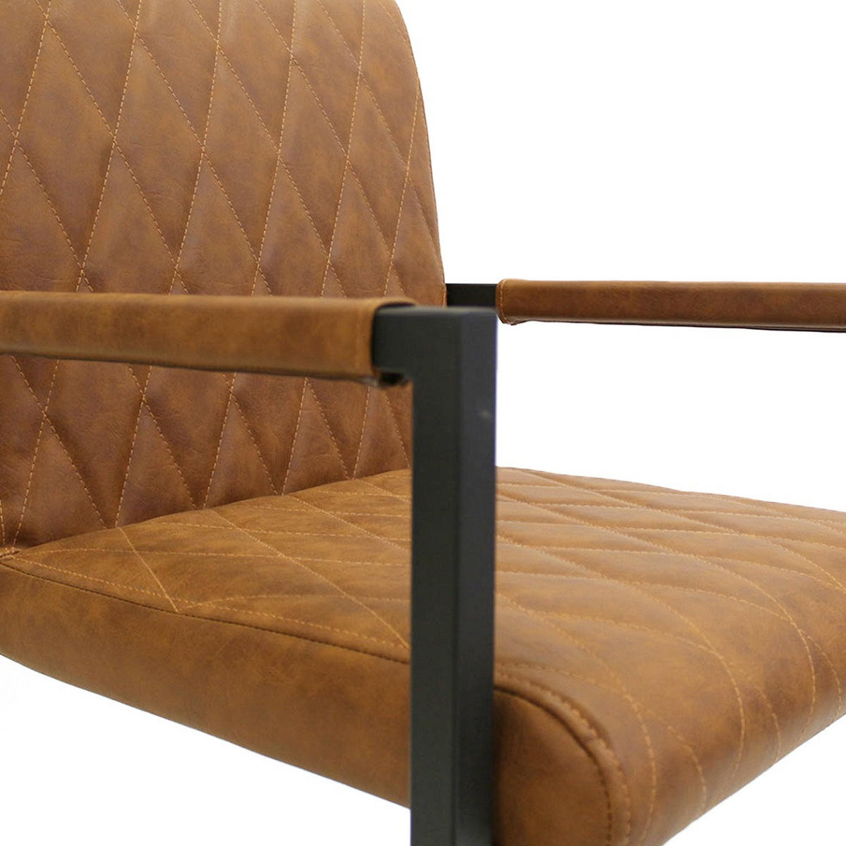 SADA STOLIČIEK S PODRÚČKAMI 2 kus - hnedá/čierna, Lifestyle, kov/textil (54/86/57cm) - MID.YOU