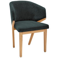 ARMLEHNSTUHL   Chenille  - Eiche Bianco/Grün, KONVENTIONELL, Holz/Textil (60/82/60cm) - Linea Natura