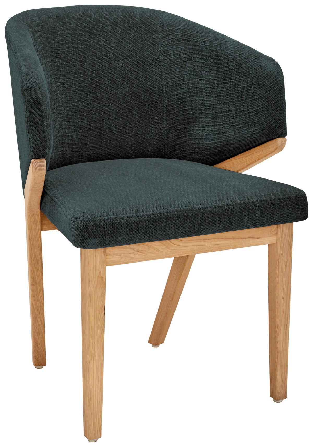 ARMLEHNSTUHL   Chenille  - Eiche Bianco/Grün, KONVENTIONELL, Holz/Textil (60/82/60cm) - Linea Natura