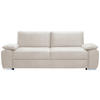 SCHLAFSOFA Cord Creme, Beige, Ecru  - Chromfarben/Ecru, Design, Kunststoff/Textil (258/100/148cm) - Stylife