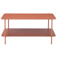 COUCHTISCH 90/58.4/40 cm rechteckig Terracotta  - Terracotta, Design, Metall (90/58.4/40cm) - Carryhome