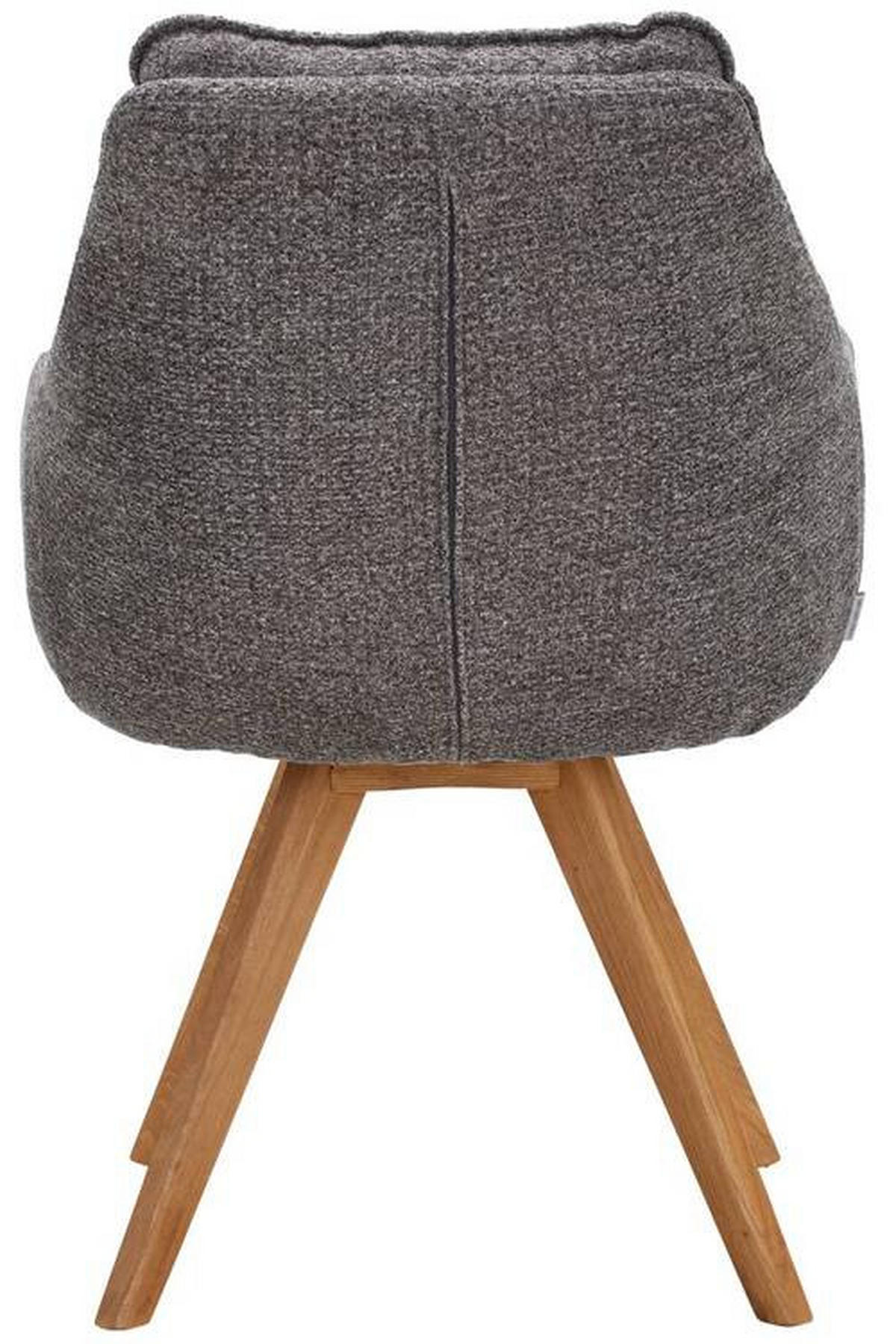 ARMLEHNSTUHL  in Chenille  - Eichefarben/Anthrazit, KONVENTIONELL, Holz/Textil (59/86/69,5cm) - Linea Natura