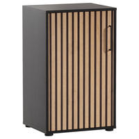 AKTENSCHRANK Schwarz  - Schwarz/Eiche Artisan, MODERN, Holzwerkstoff (50,95/83,6/41cm) - MID.YOU