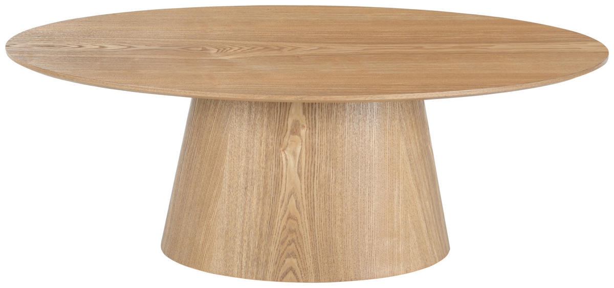 COUCHTISCH Eiche furniert oval Eichefarben  - Eichefarben, Design, Holz/Holzwerkstoff (110/40/60cm) - MID.YOU