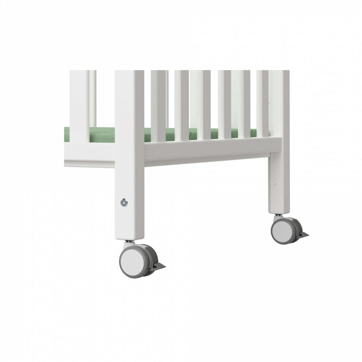 GITTERBETTROLLEN SCOTTY   - Weiß, Basics, Kunststoff (6cm) - Paidi