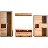 DNEVNI REGAL,  barve bukve  - barve aluminija/barve bukve, Konvencionalno, umetna masa/steklo (322/196/50cm) - Valnatura