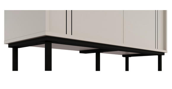 KOMMODE in 81,8/108/37 cm - Kaschmir/Schwarz, MODERN, Holzwerkstoff/Kunststoff (81,8/108/37cm) - Carryhome