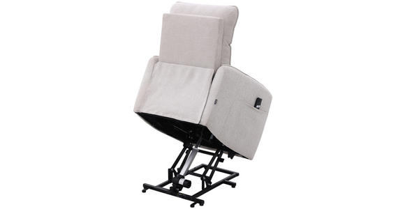 RELAXSESSEL Leinenoptik    - Schwarz/Naturfarben, Design, Textil/Metall (74/101/92cm) - Carryhome