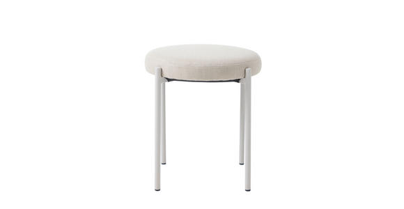 HOCKER Webstoff Sandfarben, Beige  - Sandfarben/Beige, Basics, Textil/Metall (43,5/48/43,5cm) - Xora