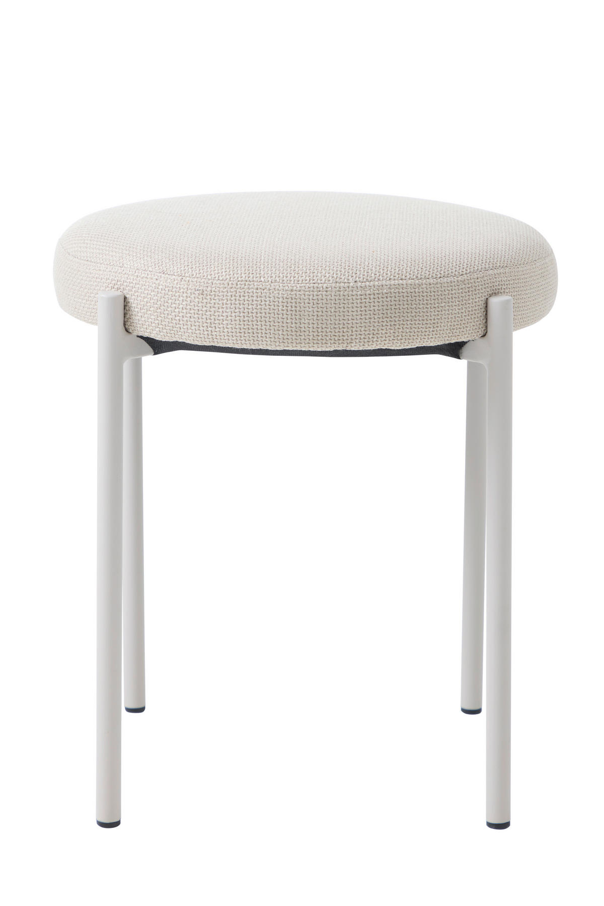 HOCKER Webstoff Sandfarben, Beige  - Sandfarben/Beige, Basics, Textil/Metall (43,5/48/43,5cm) - Xora