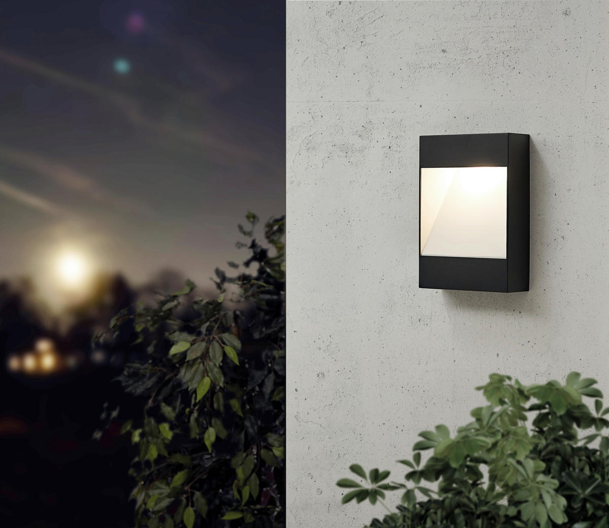 AUßENWANDLEUCHTE 30/20/8 cm  - Anthrazit/Weiß, Design, Metall (30/20/8cm) - Eglo