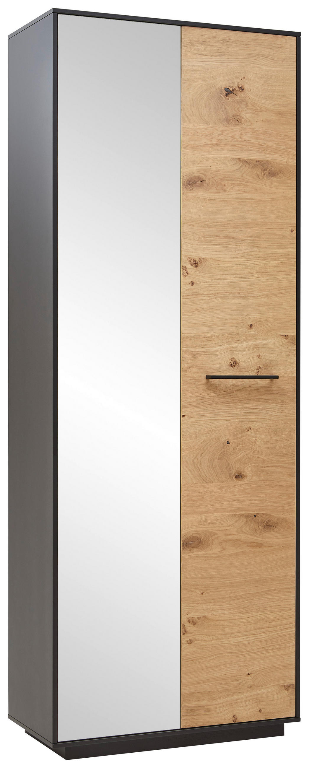 GARDEROBNA OMARA furnirano antracit, barve hrasta - barve hrasta/antracit, Design, kovina/steklo (72/193/37cm) - Dieter Knoll