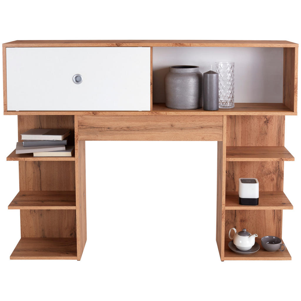 Bettüberbau Azurro B: 140 cm Eiche Dekor/Weiß