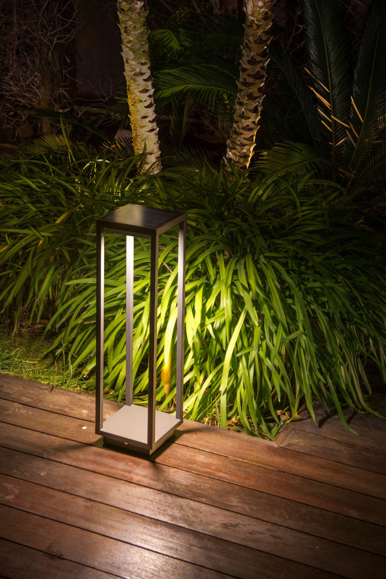 SOLARLEUCHTE 14/14/50 cm   - Dunkelgrau, KONVENTIONELL, Kunststoff (14/14/50cm)