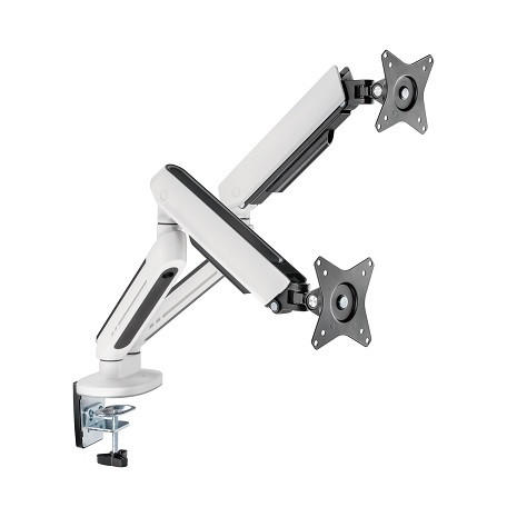 MONITOR-HALTERUNG Metall, Kunststoff Weiß  - Weiß, Design, Kunststoff/Metall (105/62,2/15,2cm) - Boxxx