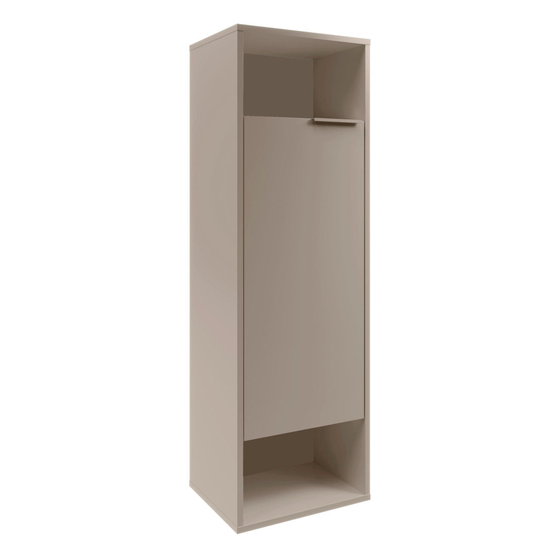 MIDISCHRANK 40,2/125,7/32 cm  - Grau, Basics, Glas/Holzwerkstoff (40,2/125,7/32cm) - MID.YOU