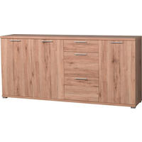 KOMMODE 192/88/40 cm  in Eichefarben  - Eichefarben/Alufarben, Design, Holzwerkstoff/Kunststoff (192/88/40cm) - Carryhome