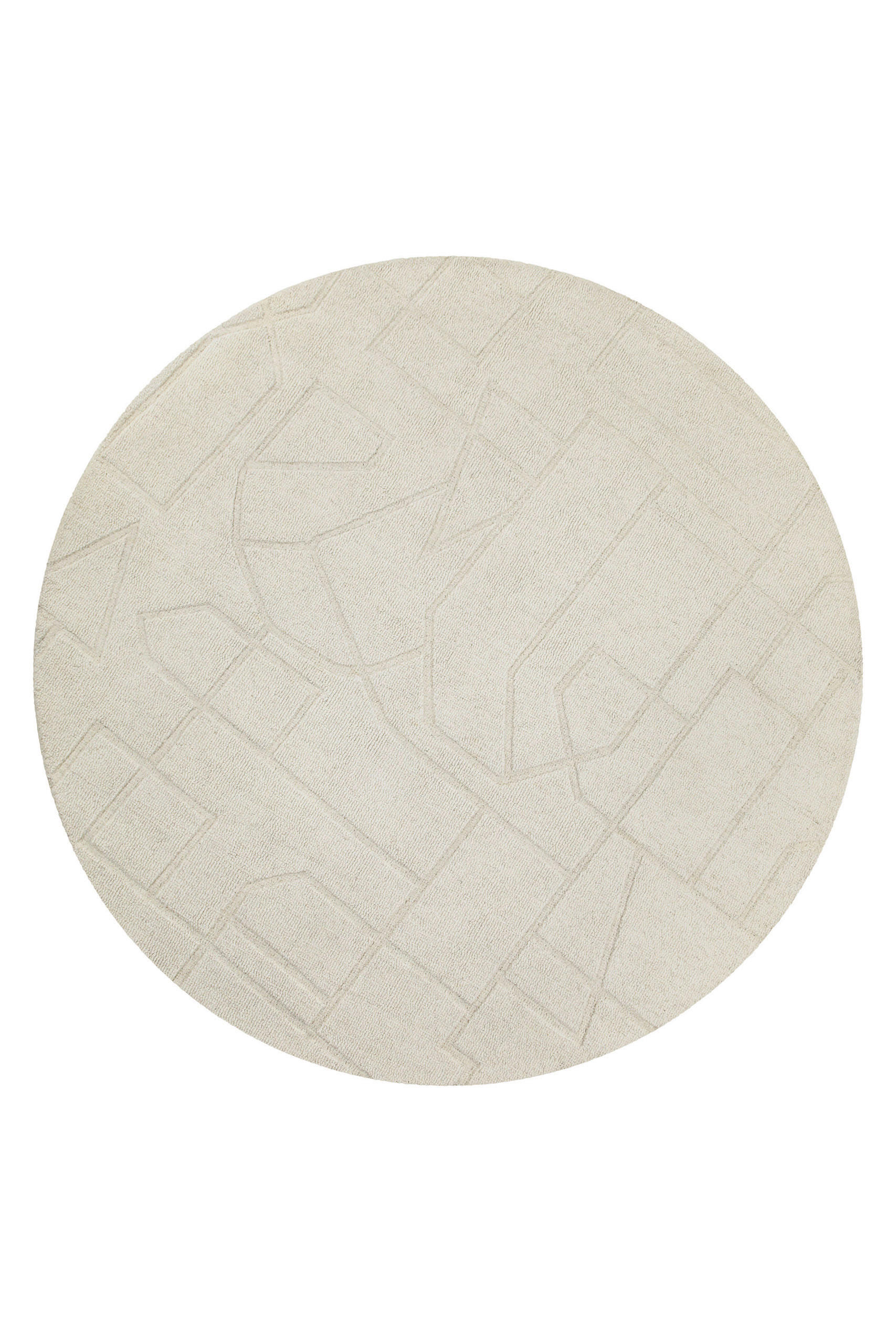 WEBTEPPICH Wohnzimmer 200 cm Hamptons Twentyeight Creme rund  - Creme, Design, Textil (200cm) - WECON HOME