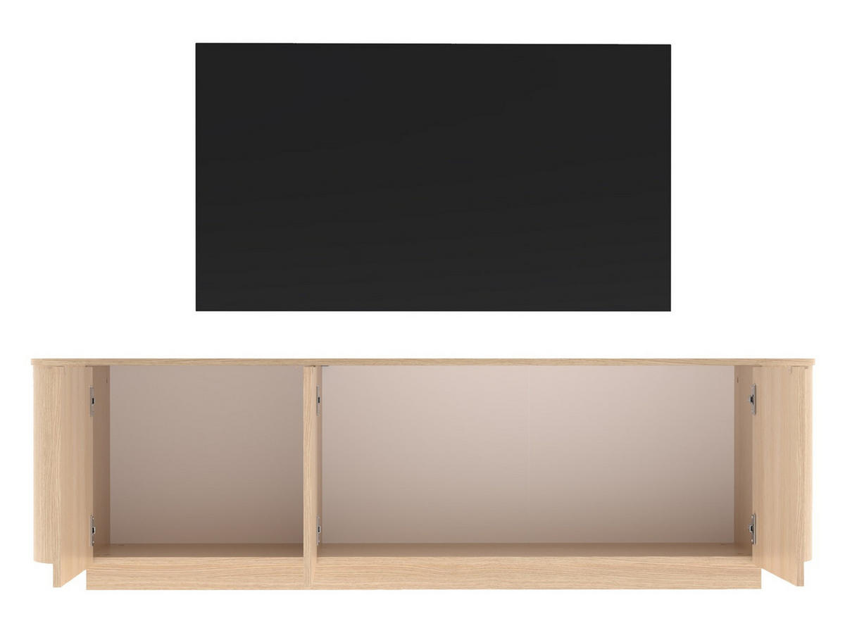 LOWBOARD  in 181/53/43 cm  - Eichefarben/Beigebraun, Design, Holzwerkstoff/Metall (181/53/43cm) - MID.YOU